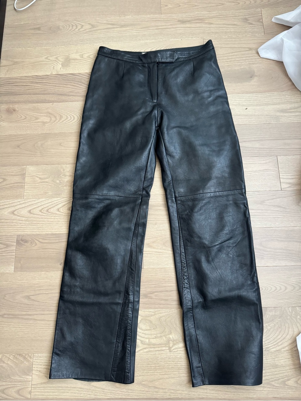Women’s Black Leather Pants - Sleek Straight